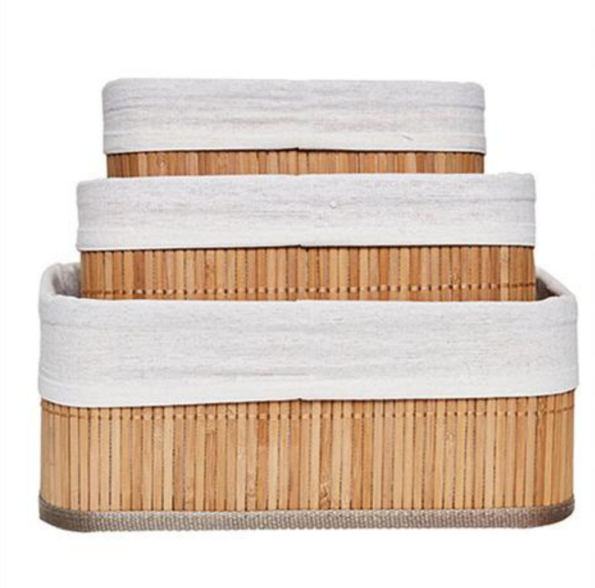 Bamboo storage basket